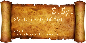 Délczeg Szilárd névjegykártya